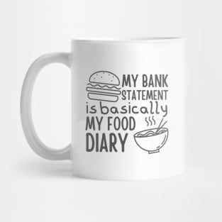 My Bank Statement Is Basically My Food Diary Ramen and Burger Mug